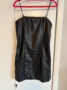 Faux Leather mini dress